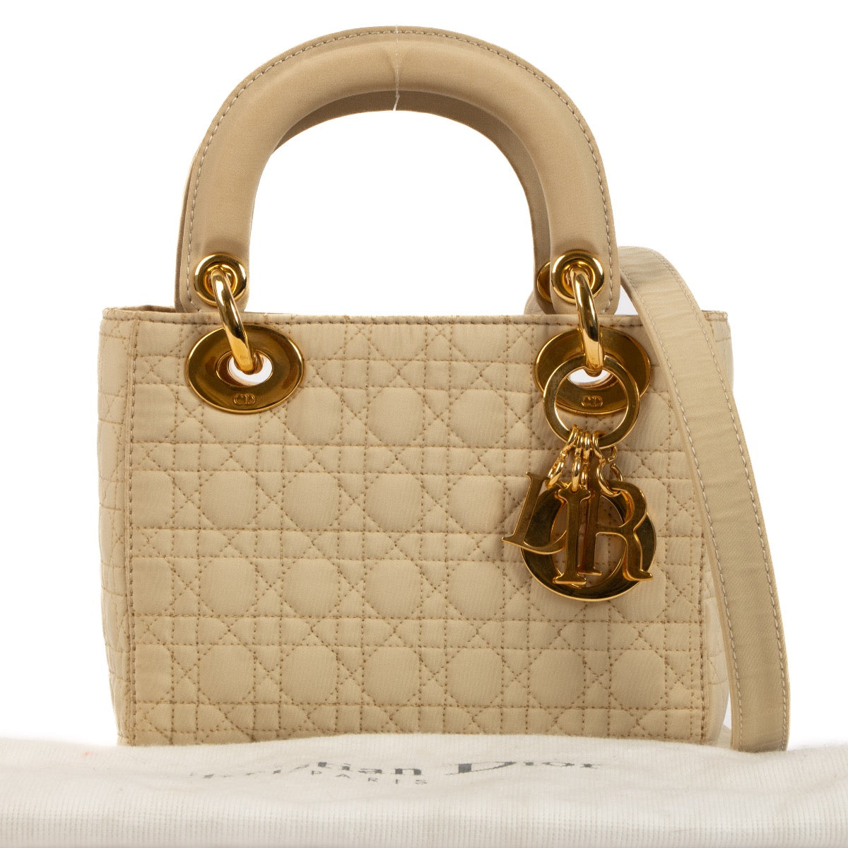 Shop 100% authentic second-hand Christian Dior Naturel Cannage Microfibre Mini Lady Dior on Labellov.com