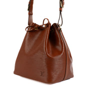 Shop safe online at Labellov in Antwerp, Brussels and Knokke this 100% authentic second hand Louis Vuitton Brown Epi Leather Noé Bag