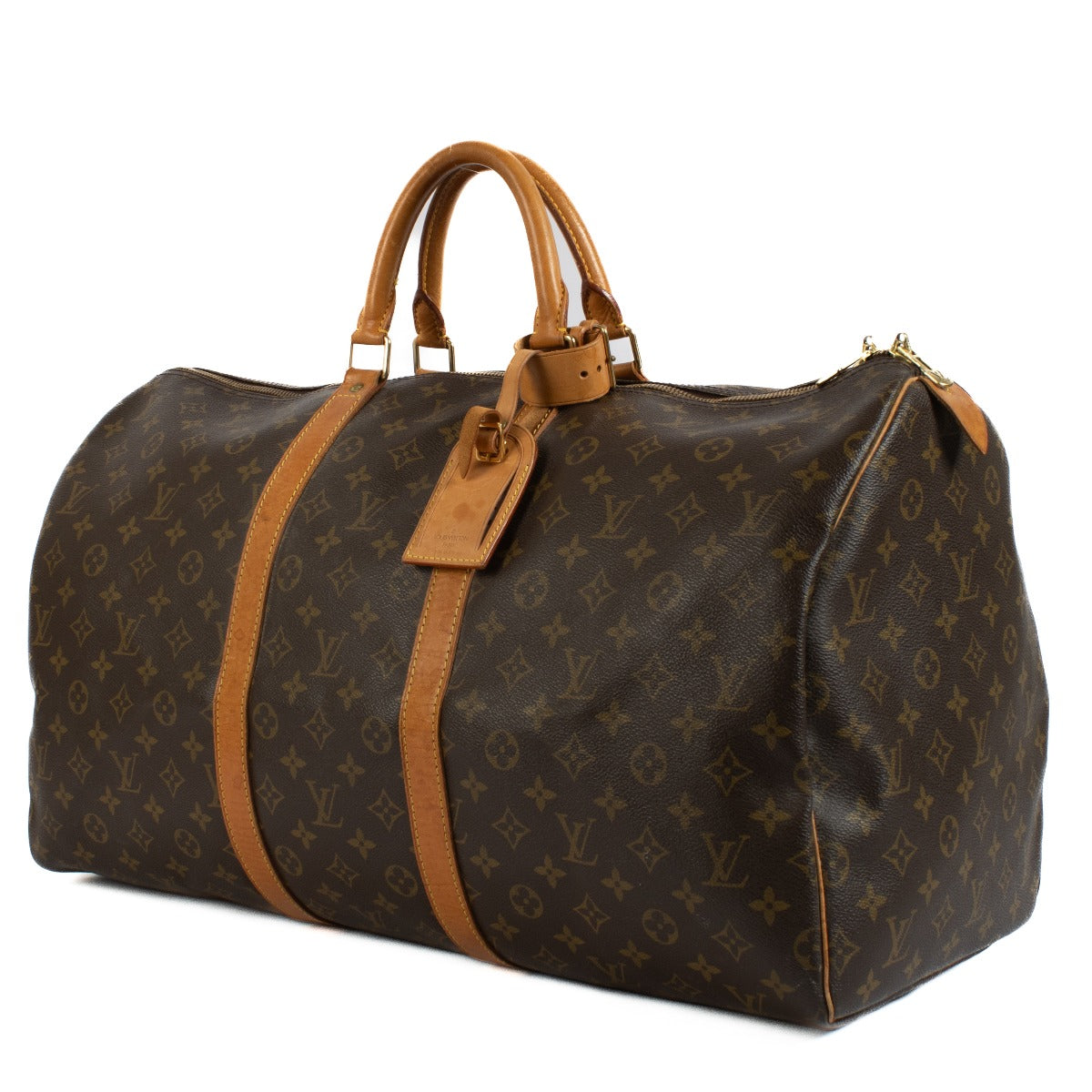 Shop safe online at Labellov in Antwerp, Brussels and Knokke this 100% authentic second hand Louis Vuitton Monogram Keepall 55 Travel Bag