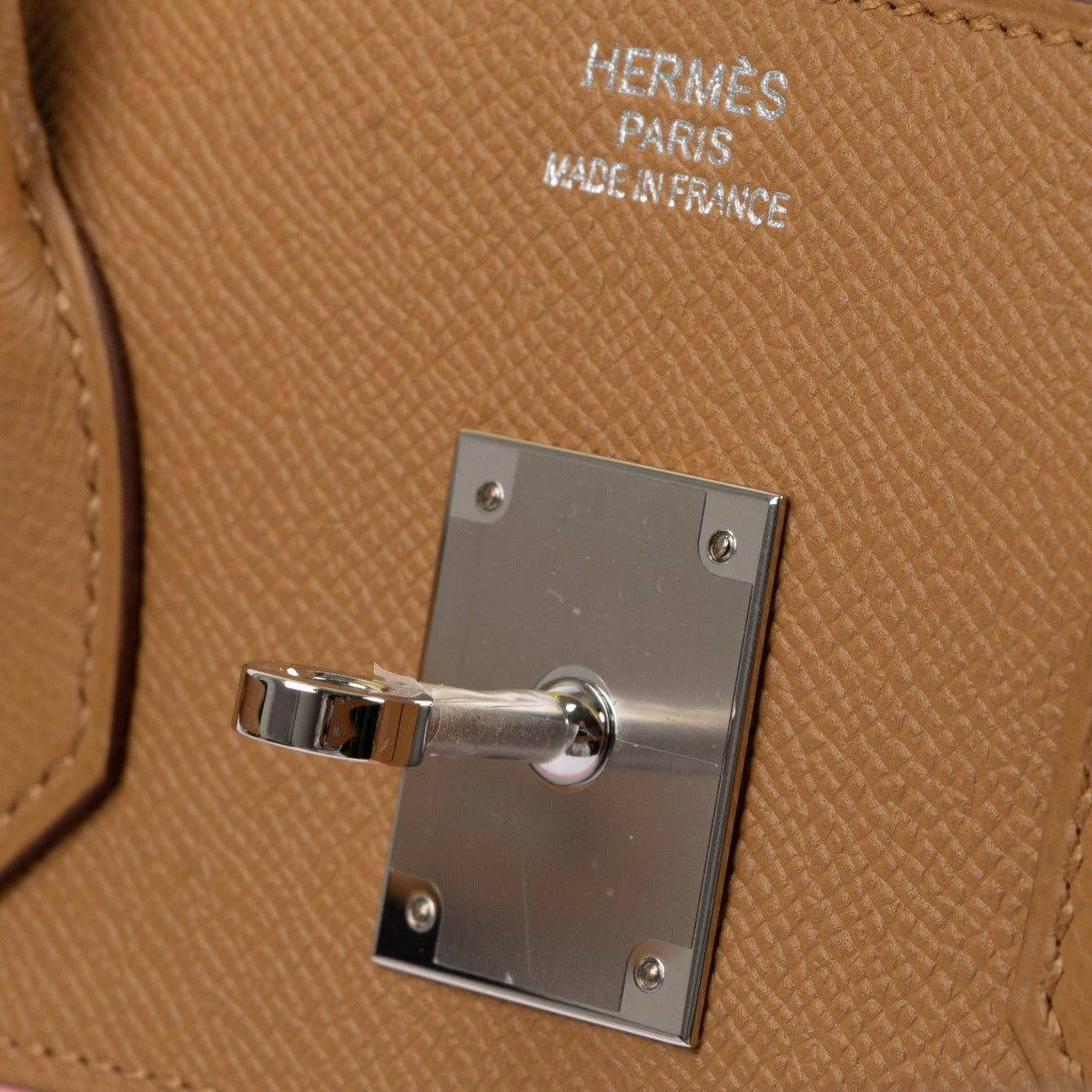 Hermes Sunrise Rainbow Birkin Sellier 35 Logo Stamp Detail