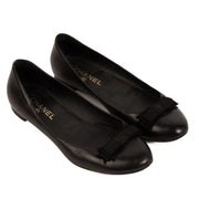 Chanel Black CC Bow Ballerinas