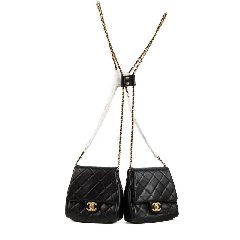 Chanel 19S Black Medium Side-Packs Bag