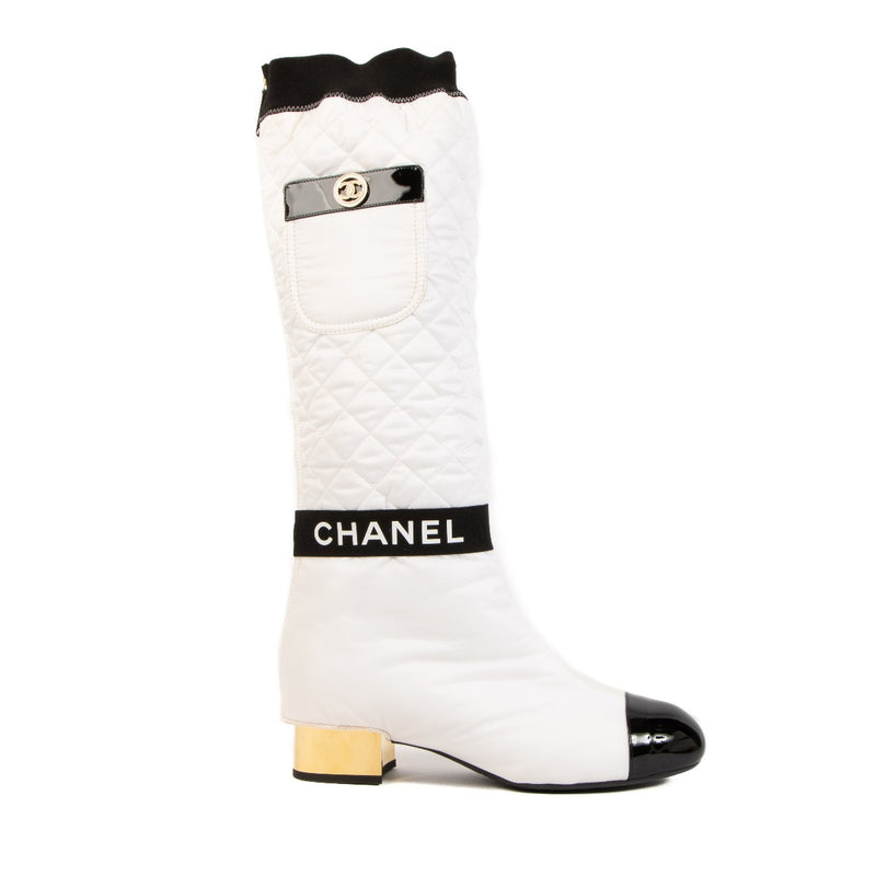 Chanel 21K White 2-in-1 High Boots