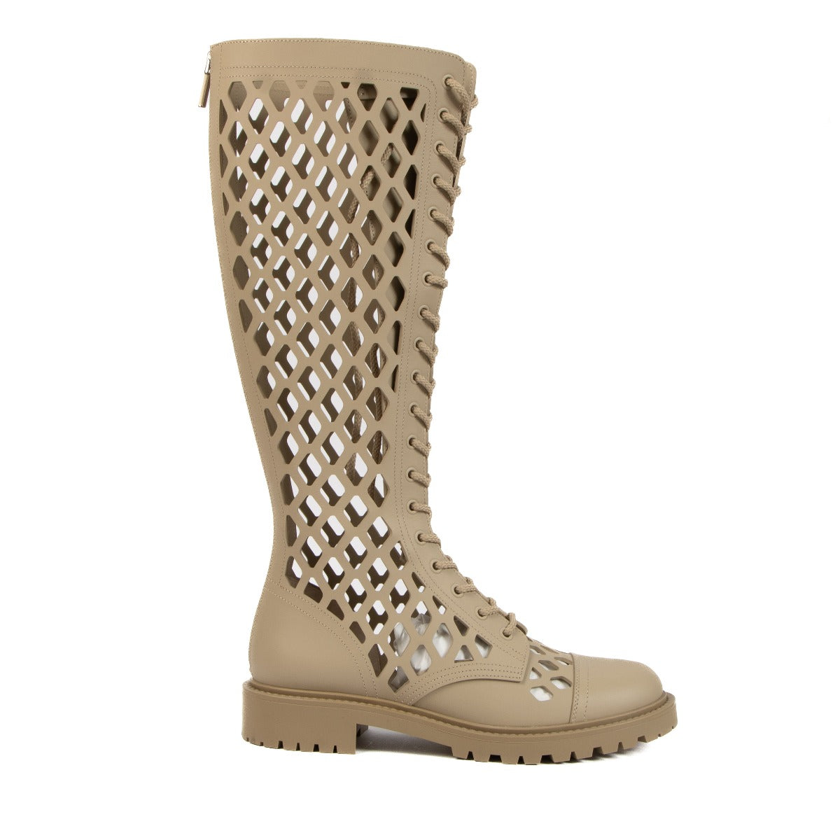 Christian Dior Beige D-trap High Boots