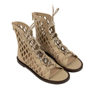 Christian Dior Beige D-trap Ankle Sandals