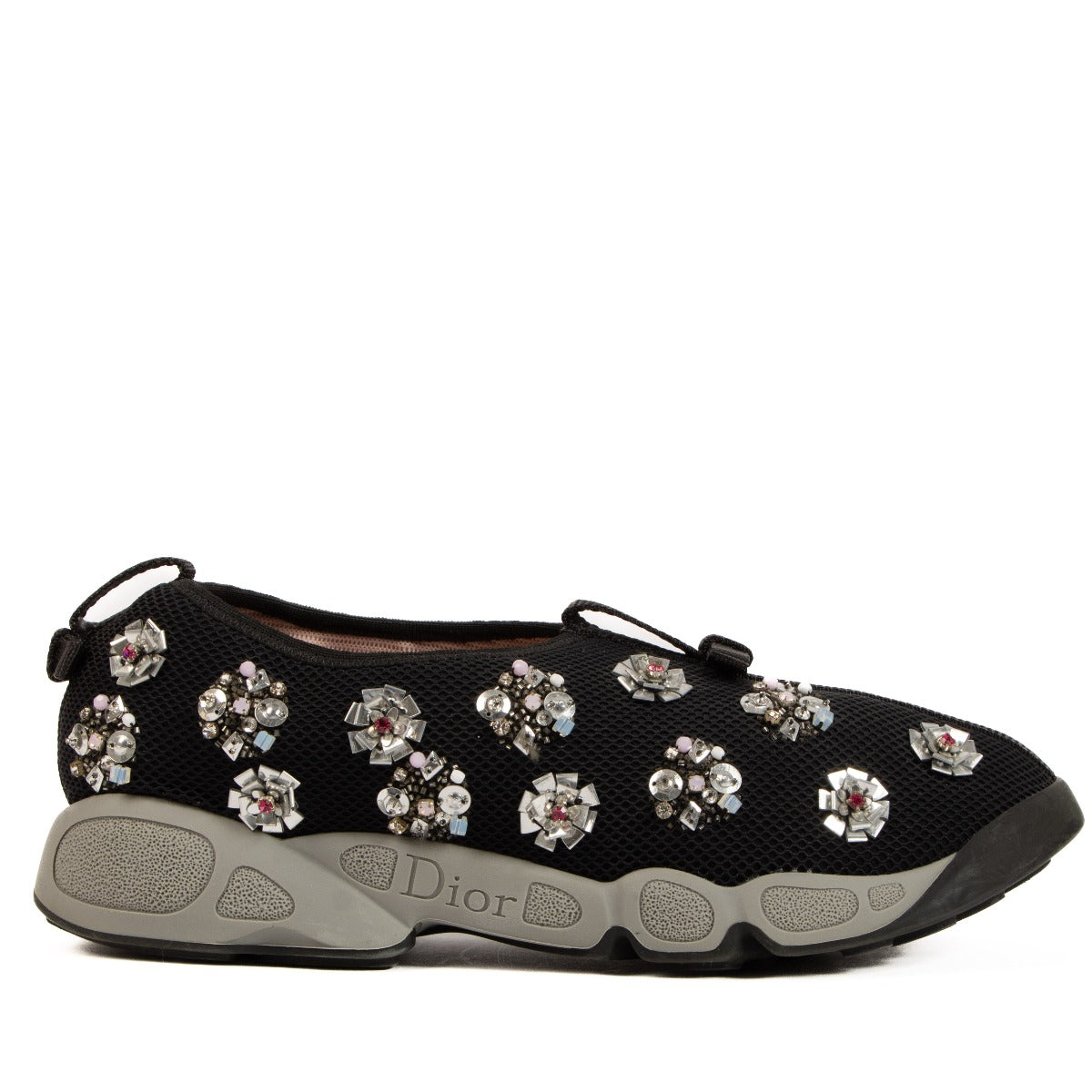 Christian Dior Black Fusion Floral Sneakers