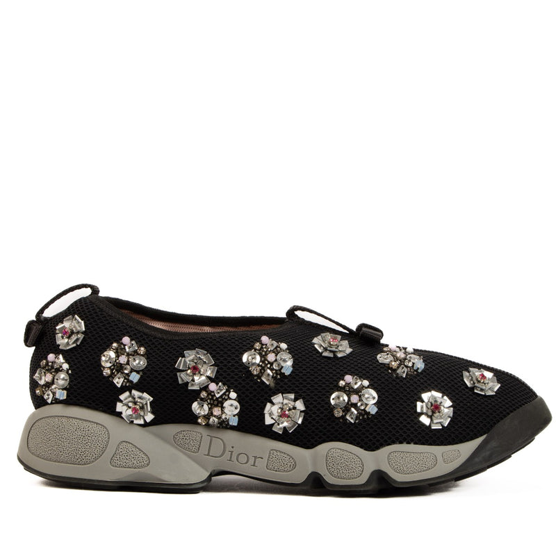 Christian Dior Black Fusion Floral Sneakers