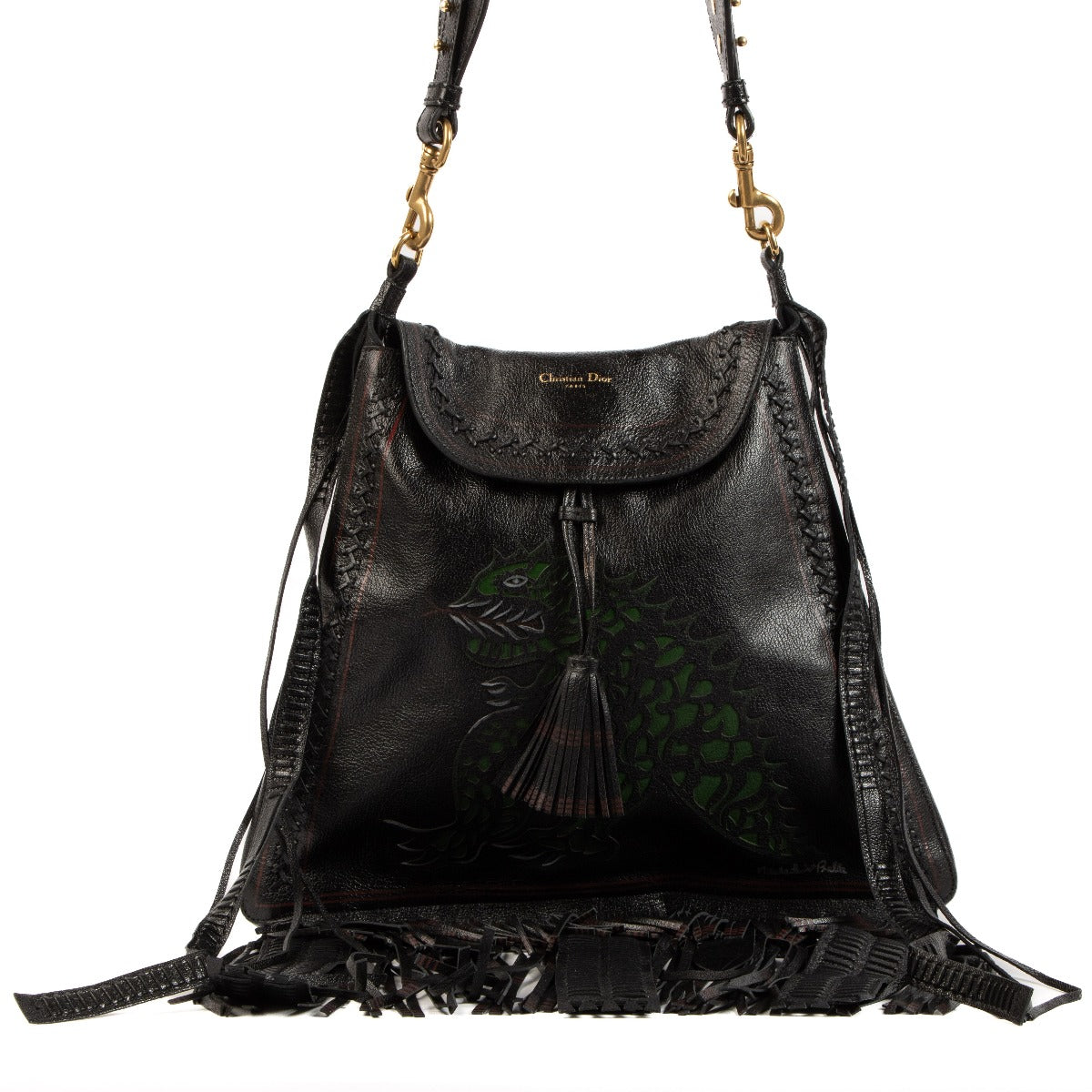Shop 100% authentic second-hand Christian Dior Niki de Saint Phalle Black Fringe Bag on Labellov.com
