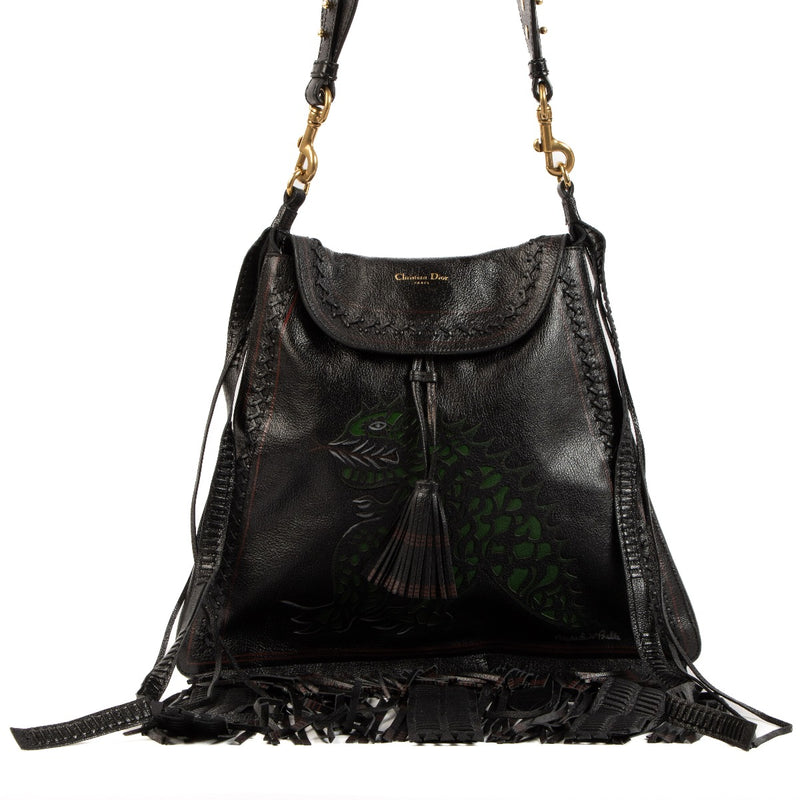 Shop 100% authentic second-hand Christian Dior Niki de Saint Phalle Black Fringe Bag on Labellov.com