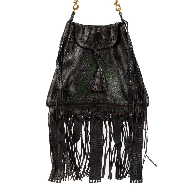 Christian Dior Niki de Saint Phalle Black Fringe Bag