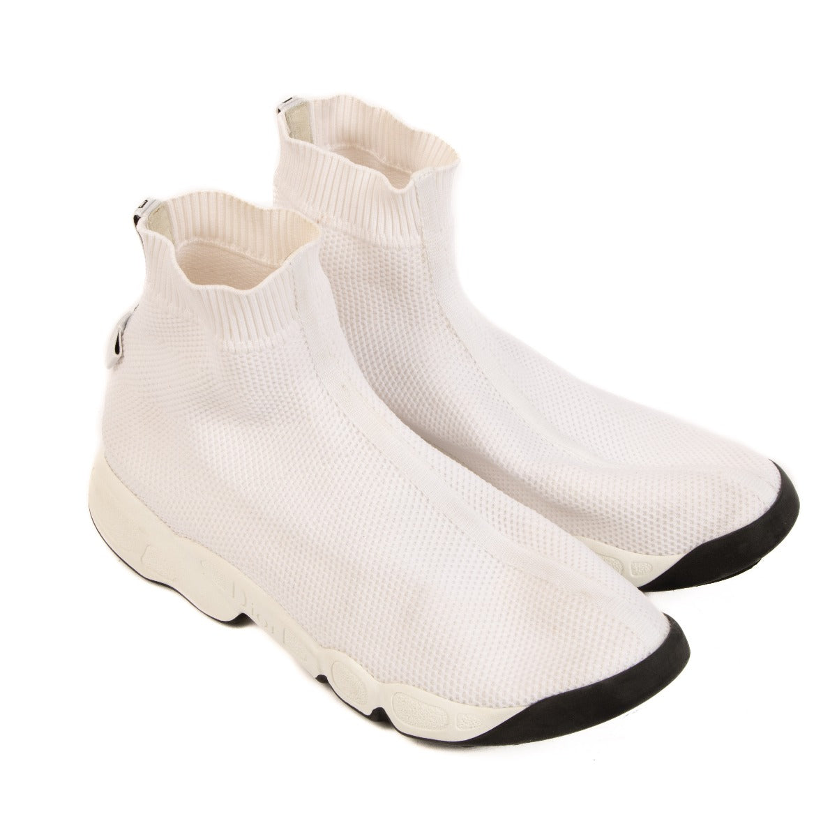 Christian Dior White F. Two Points Zero Sock Sneakers