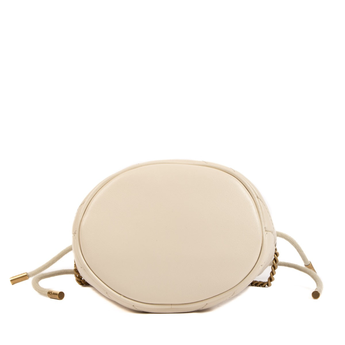 Gucci White GG Marmont Mini Bucket Bag