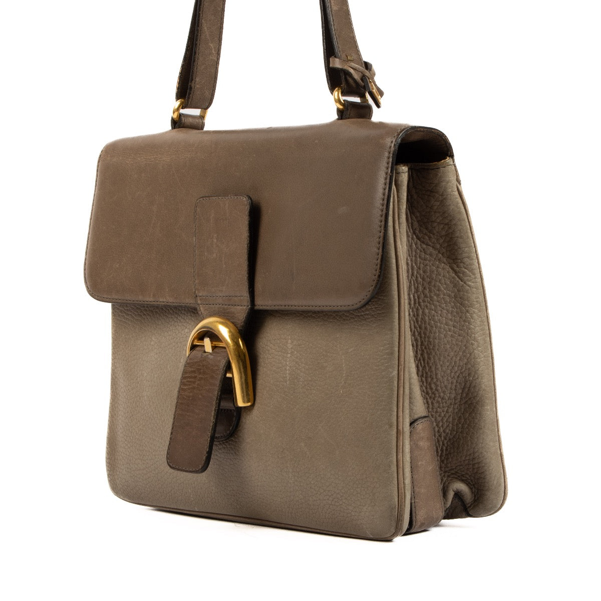 Delvaux Green Leather Aristocrate Shoulder Bag