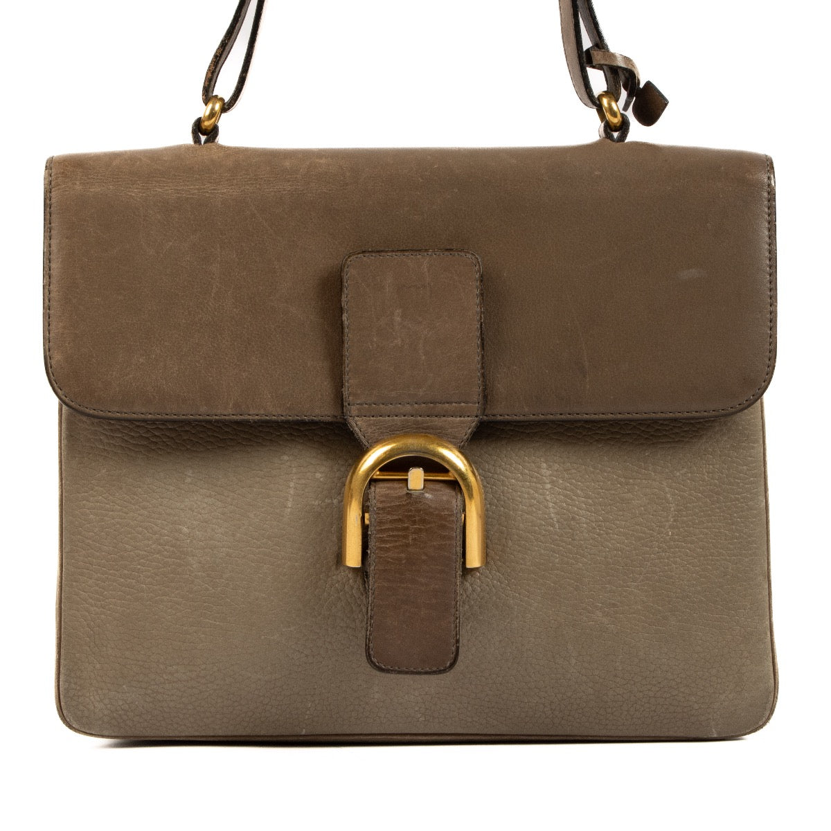 Delvaux Green Leather Aristocrate Shoulder Bag
