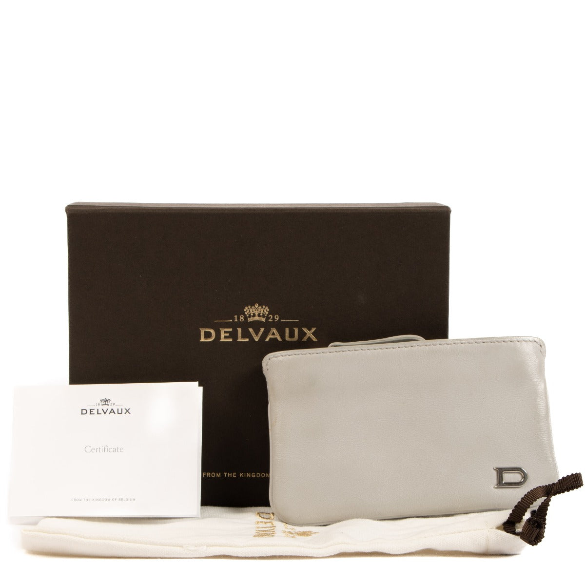 Delvaux Lin Polo Signature Porte-Clés Card Holder Wallet