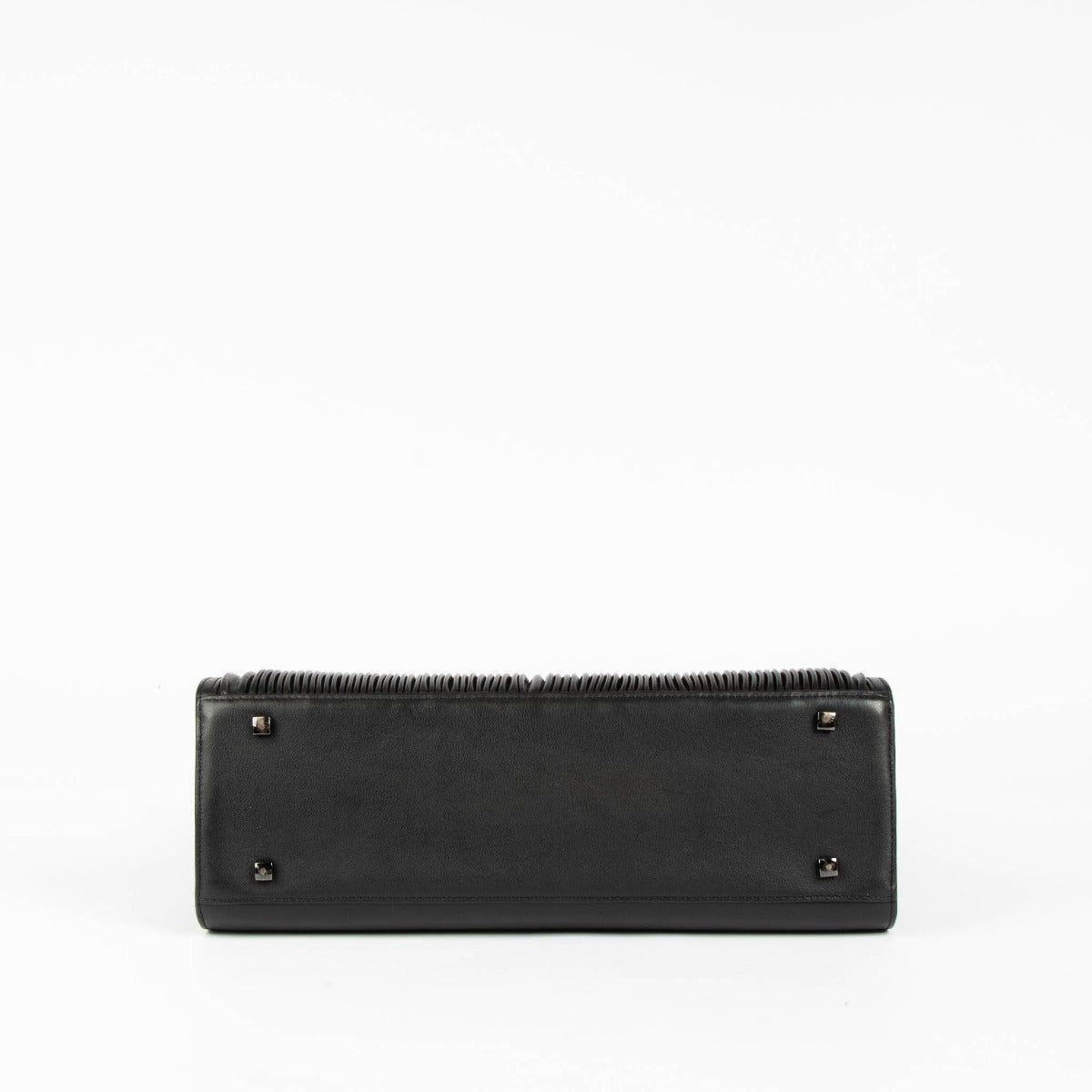 Delvaux Tempête GM Smock black lambskin calf leather handbag