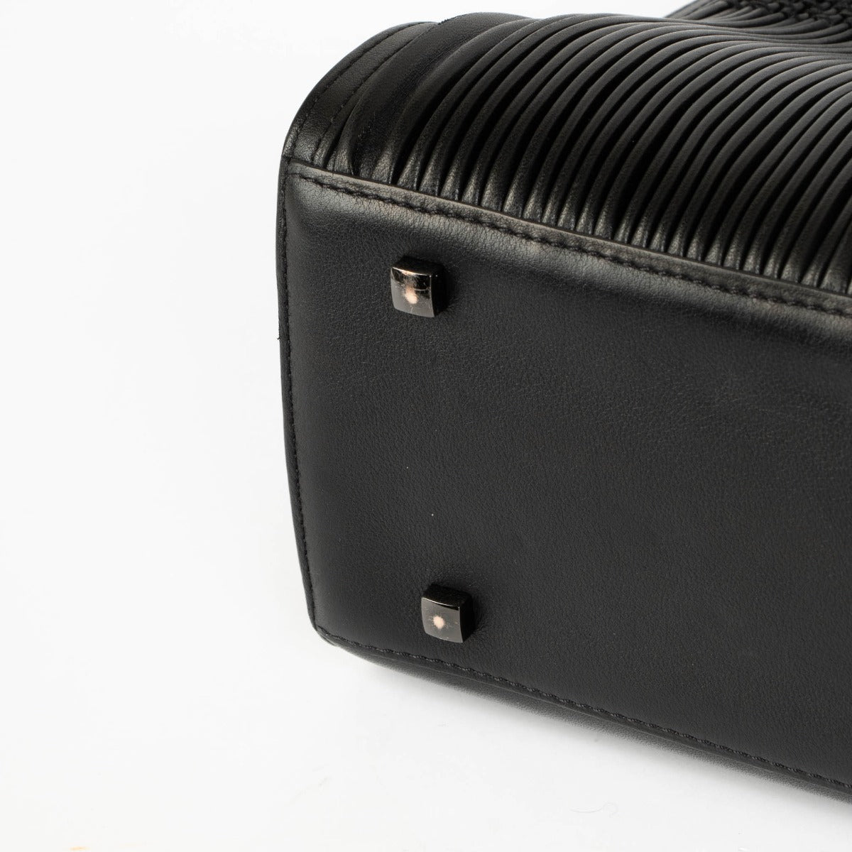 Delvaux Tempête GM Smock black lambskin calf leather handbag