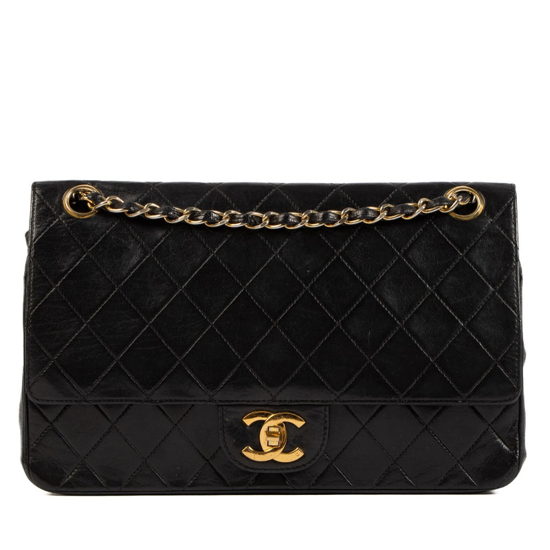 shop 100% authentic second hand Chanel Black Lambskin Quilted Classic Flap Bag on Labellov.com