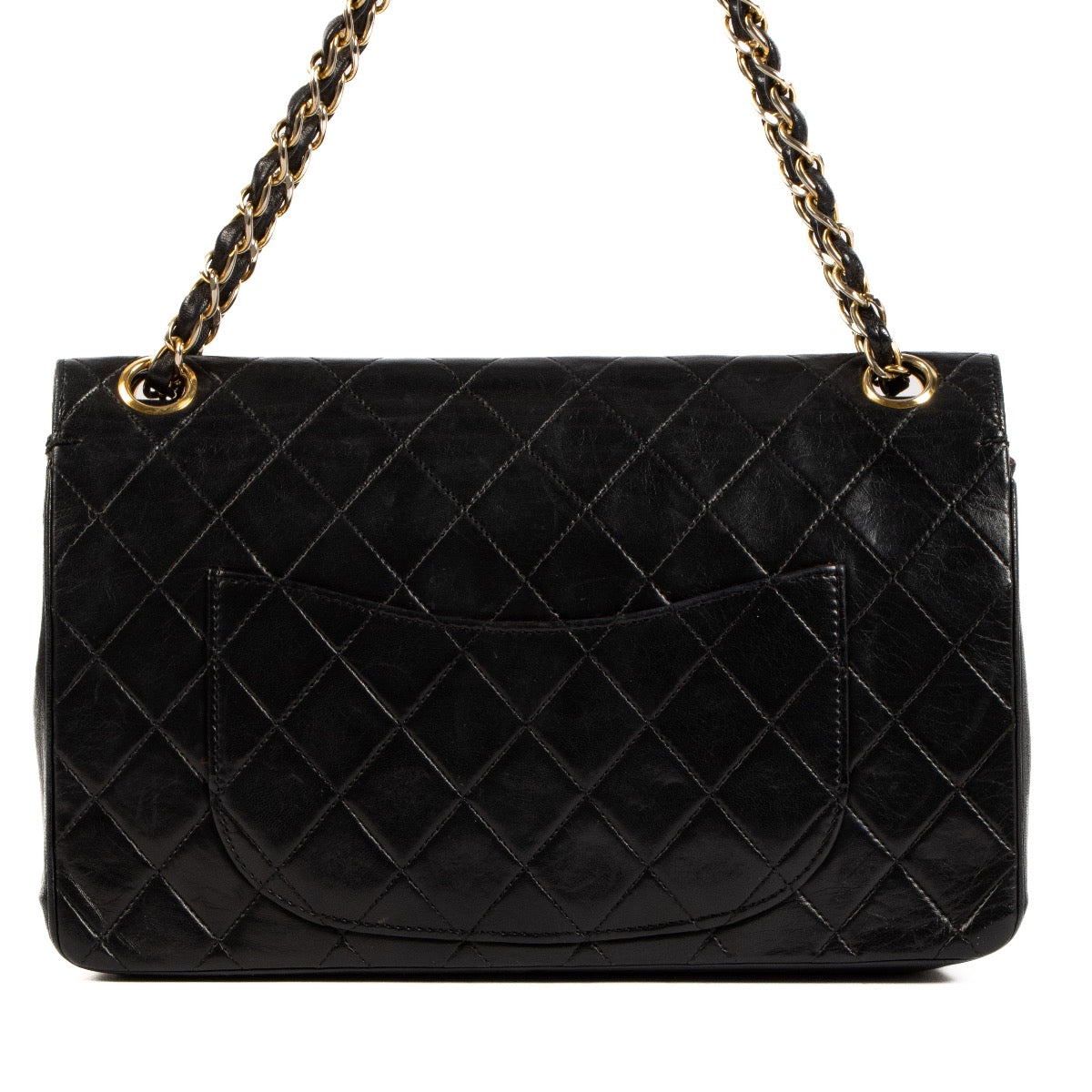 shop 100% authentic second hand Chanel Black Lambskin Quilted Classic Flap Bag on Labellov.com