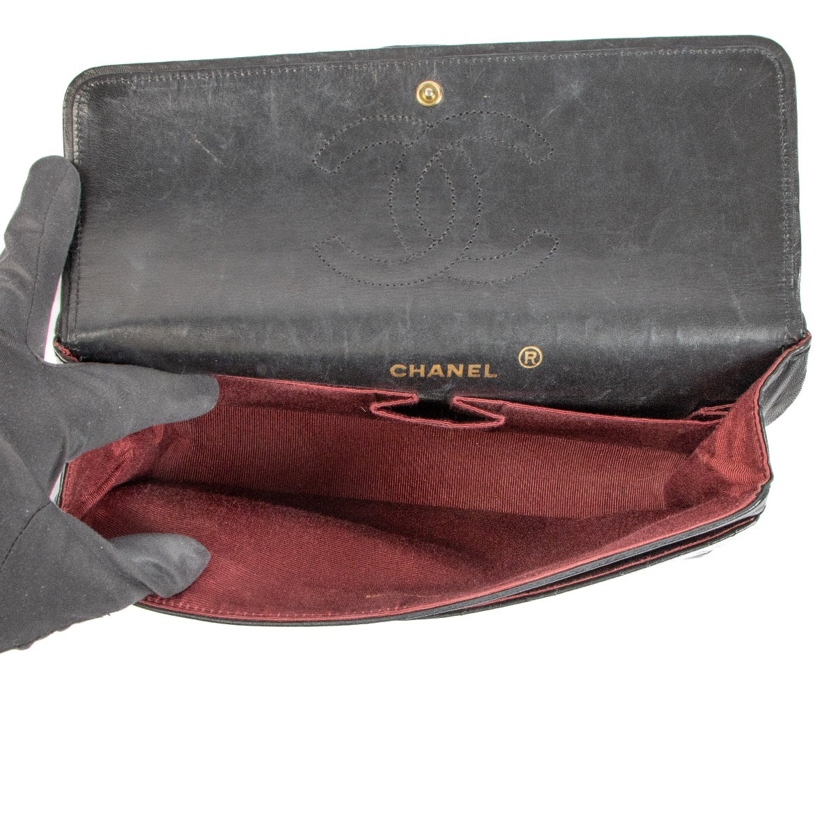 shop 100% authentic second hand Chanel Black Lambskin Quilted Classic Flap Bag on Labellov.com