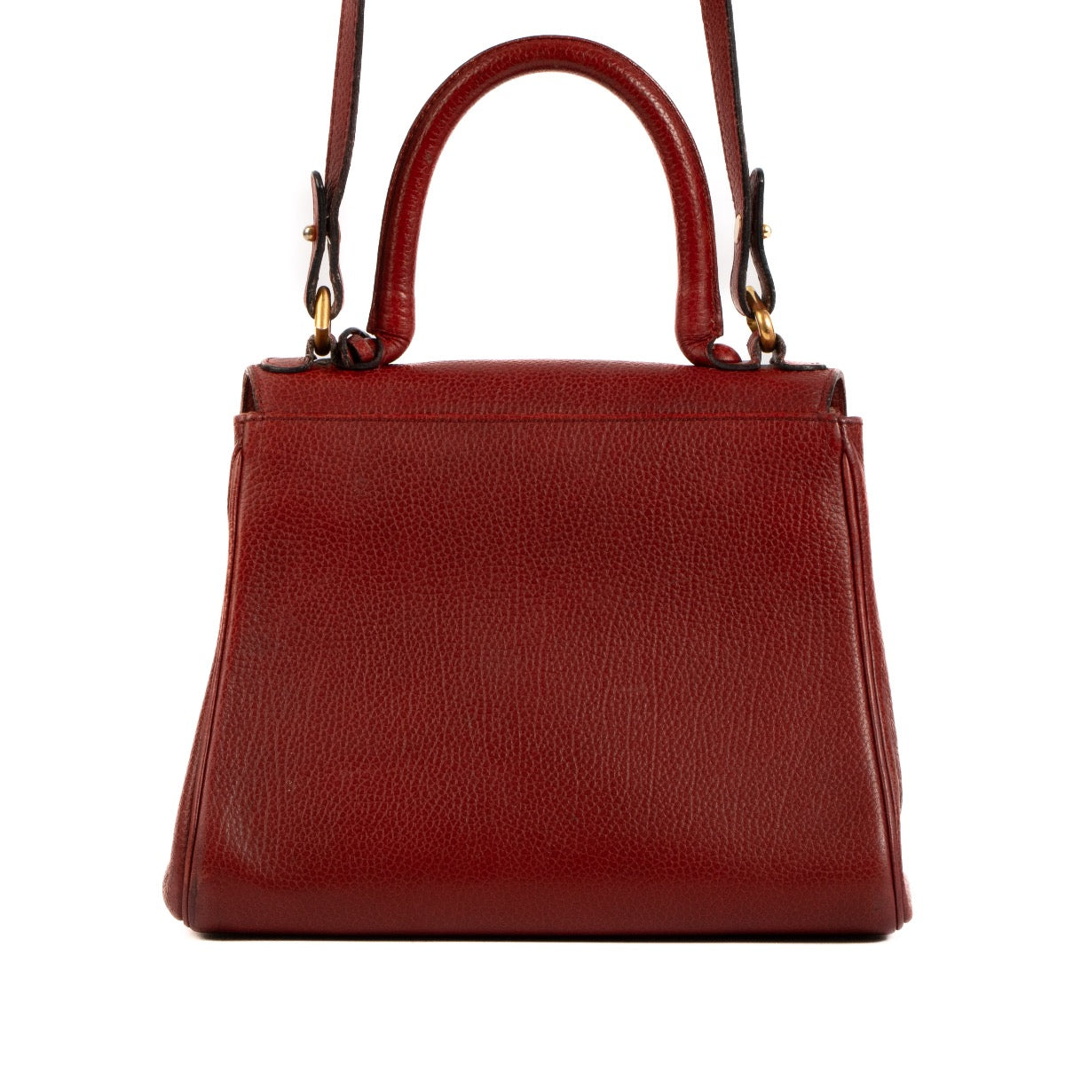 Shop safe online at Labellov in Antwerp, Brussels and Knokke this 100% authentic second hand Delvaux Rosso PM Brillant Top Handle