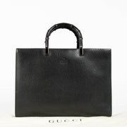 Shop this 100% authentic Gucci Black Bamboo Tote Top Handle Bag at Labellov.com