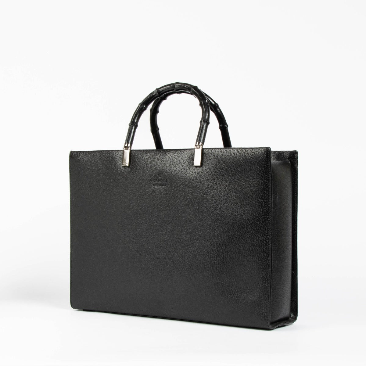 Shop this 100% authentic Gucci Black Bamboo Tote Top Handle Bag at Labellov.com