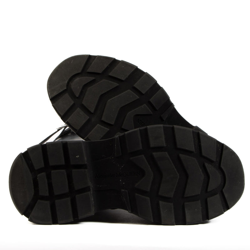 Alexander McQueen Black Lace-up High Boots - size 38