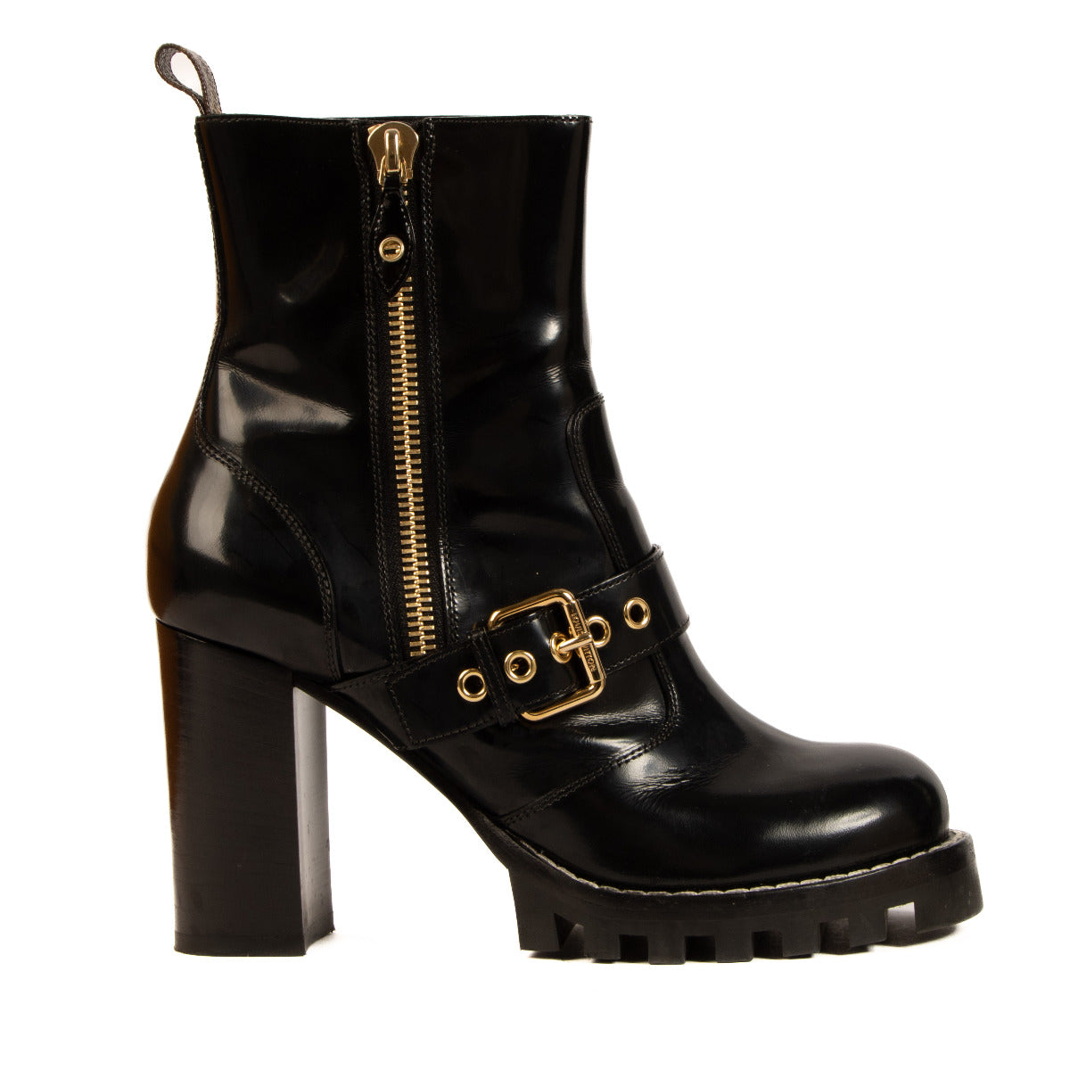 Louis Vuitton Black Leather Star Trail Boots