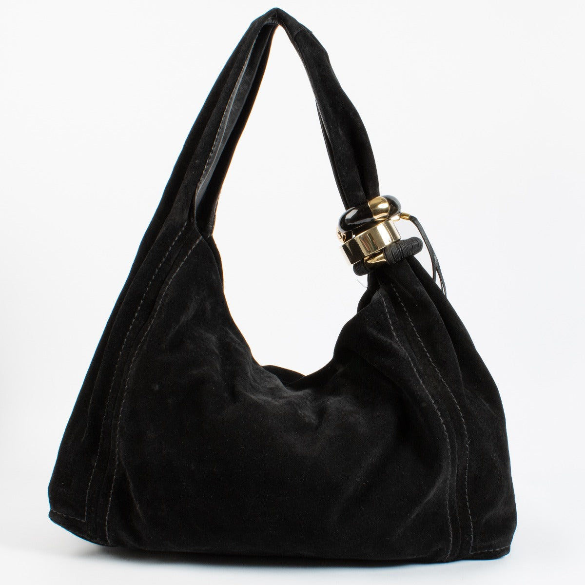 Jimmy Choo Brown Suede Saba Large Hobo Bag