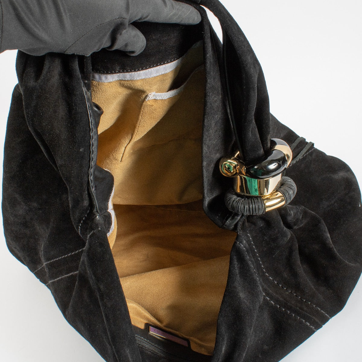 Jimmy Choo Brown Suede Saba Large Hobo Bag