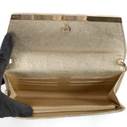 Shop safe online at Labellov in Antwerp, Brussels and Knokke this 100% authentic second hand Jimmy Choo Gold Sparkle Margot Clutch Bag