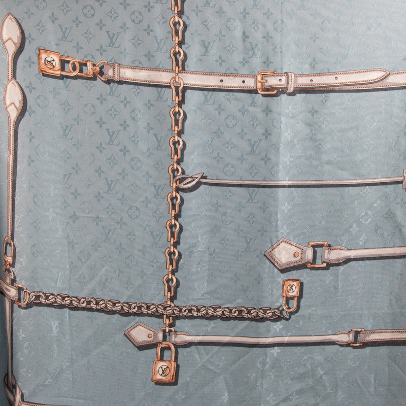 Louis Vuitton Blue Belt Chain Shawl