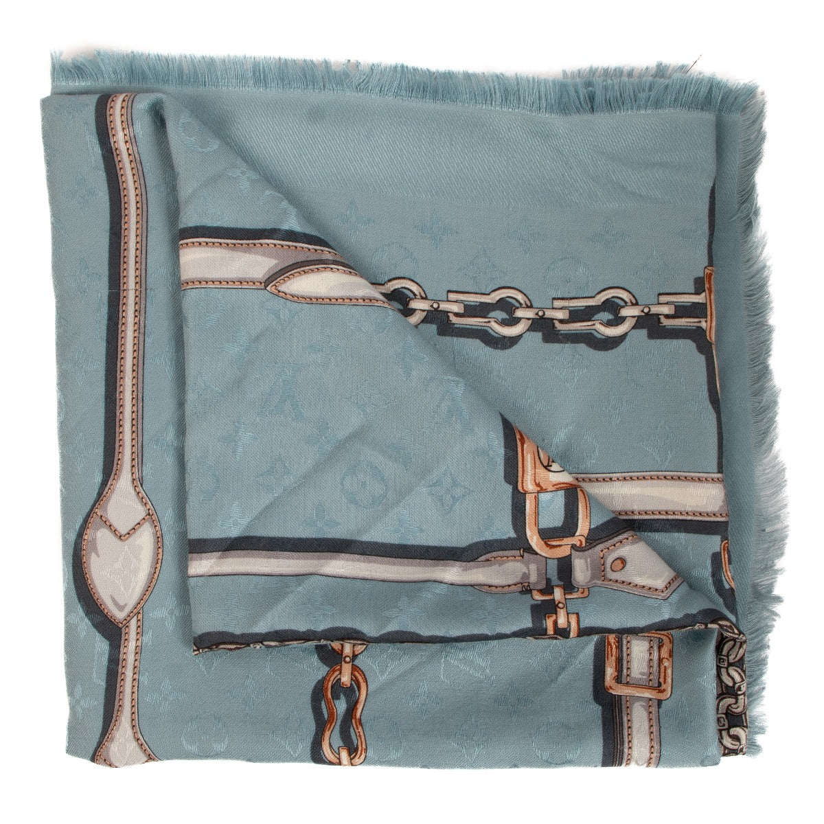 Louis Vuitton Blue Belt Chain Shawl
