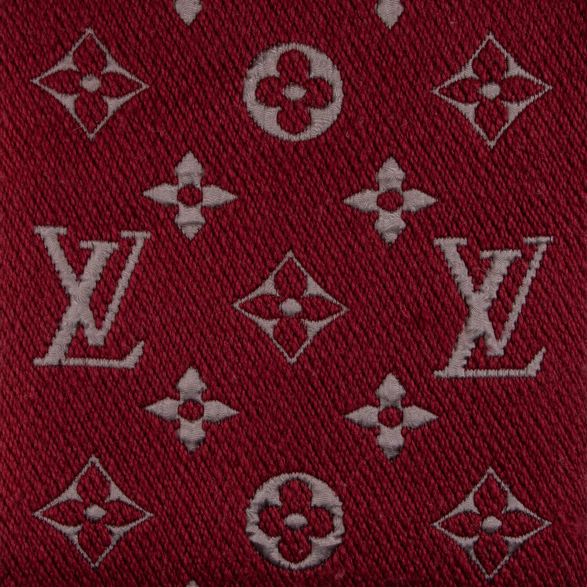 shop 100% authentic second hand Louis Vuitton Logomania Burgundy and Pink Scarf on Labellov.com