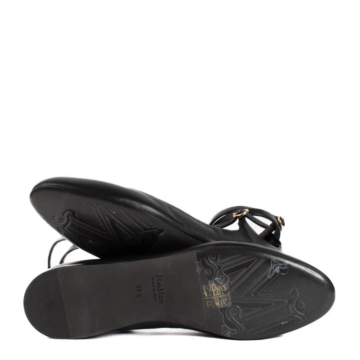 Max Mara Black Norma Ballet Flats - Size 38,5