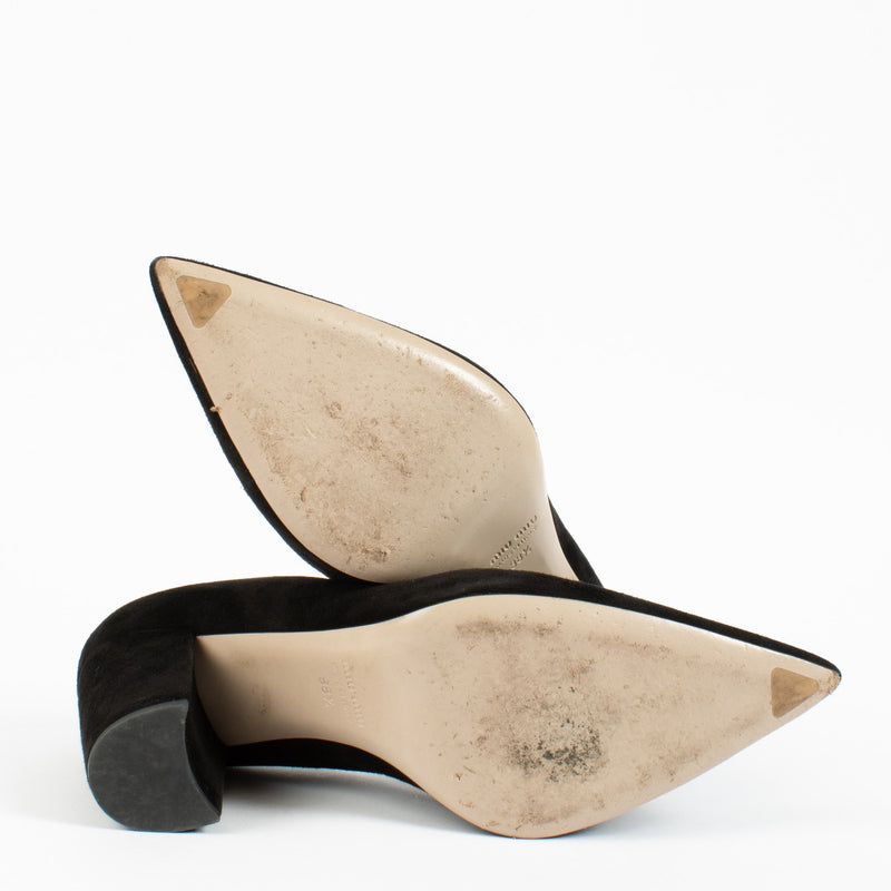 Miu Miu Black Suede Pumps - Size 38 1/2