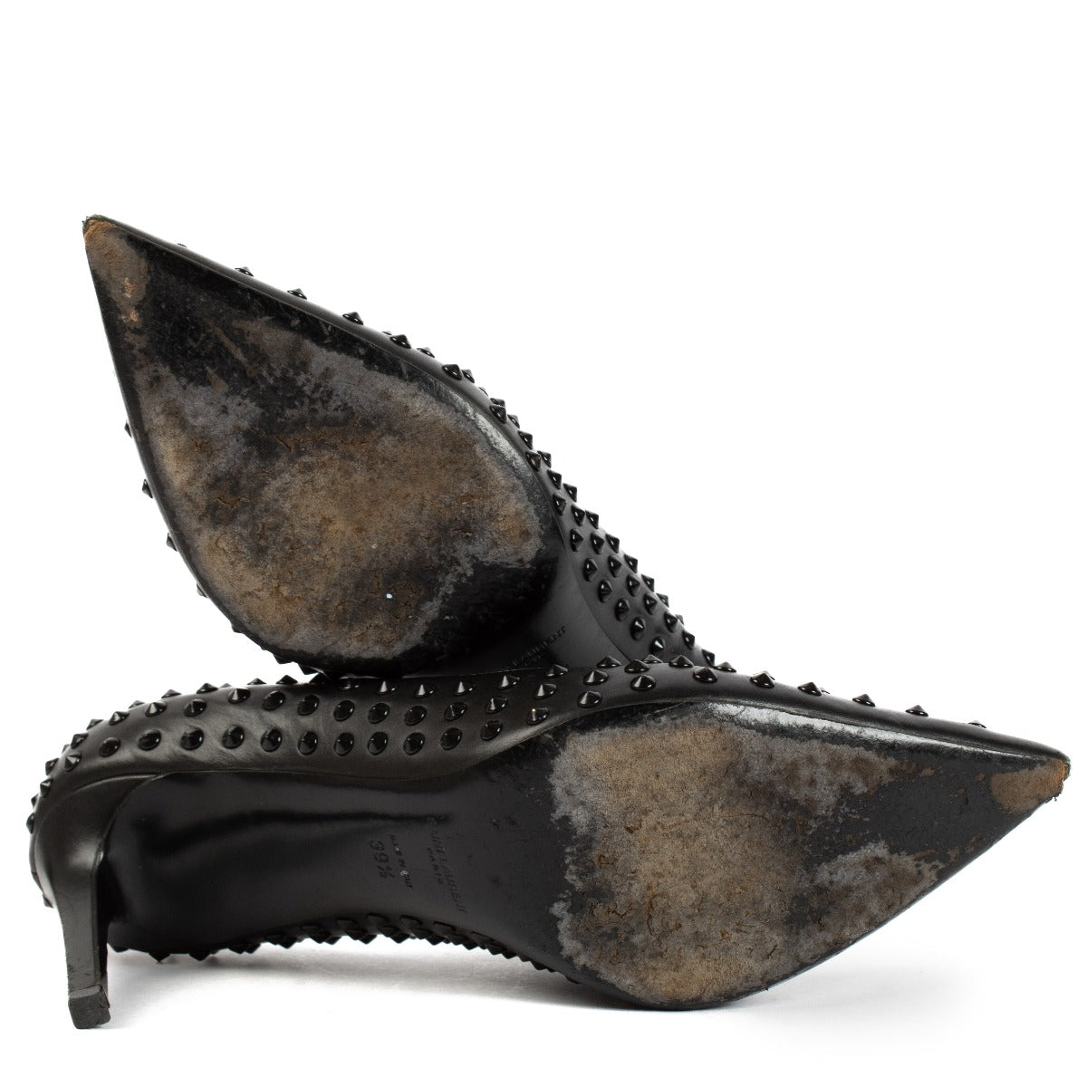 Saint Laurent Black Paris Studded Pumps - Size 39,5