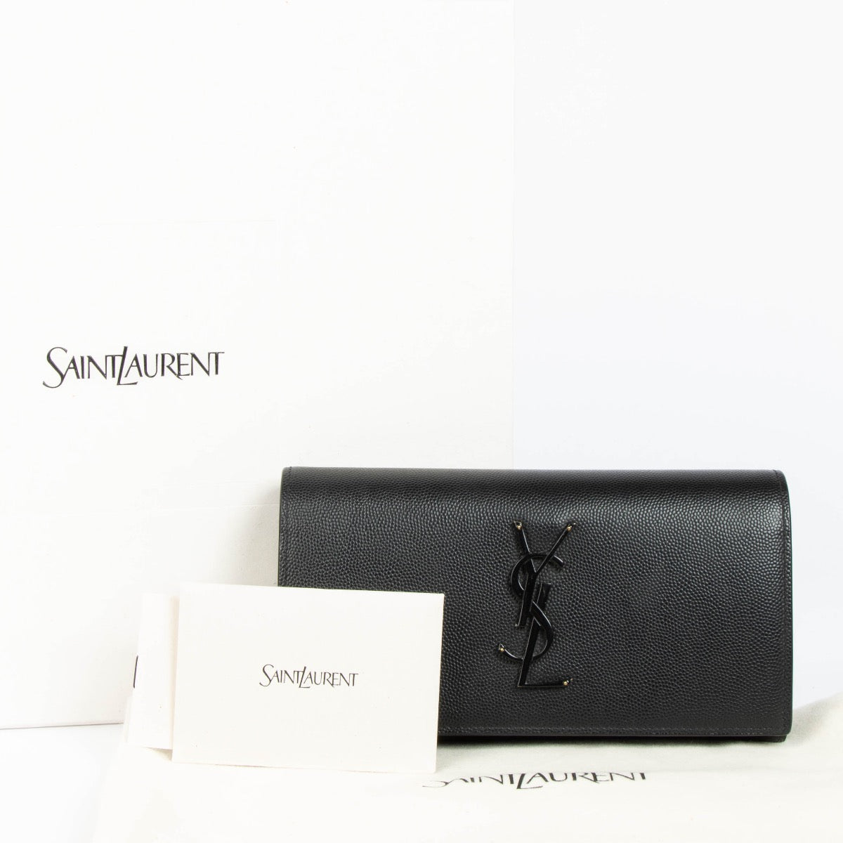 Authentic pre-loved Saint Laurent Black Leather Wallet on Labellov.com