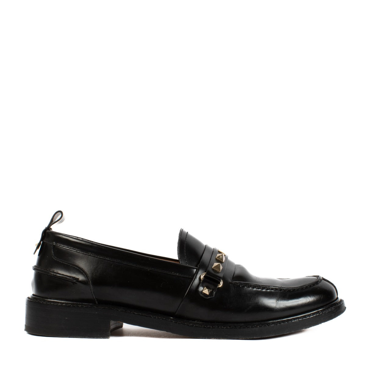 Valentino Garavani Black Rockstud Loafers