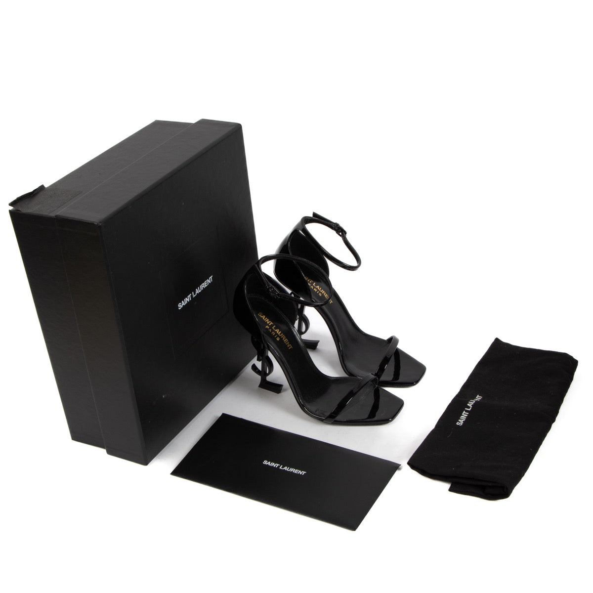 shop 100% authentic second hand Saint Laurent Black Opynum Sandals - Size 37 on Labellov.com