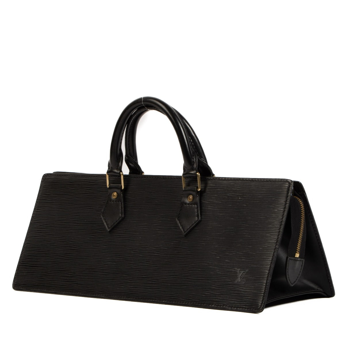 Louis Vuitton Black Epi Leather Sac Triangle Top Handle