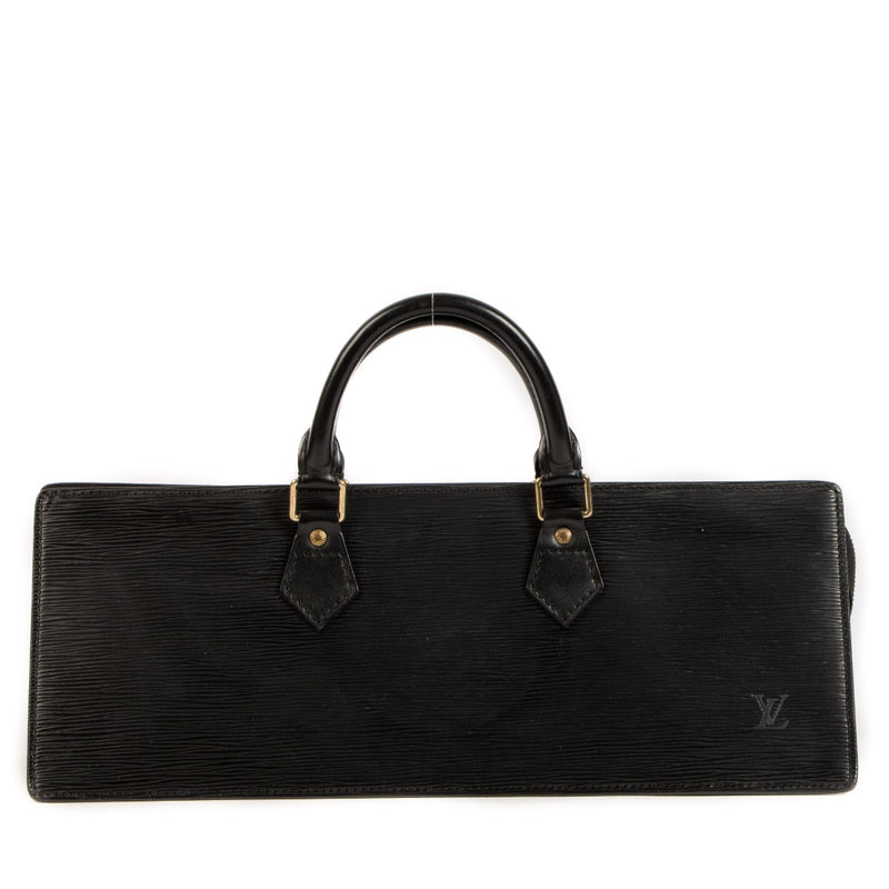 Louis Vuitton Black Epi Leather Sac Triangle Top Handle