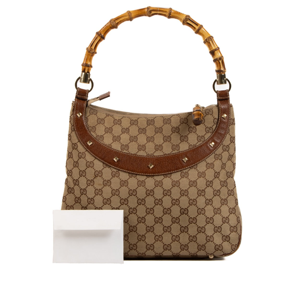 Shop 100% authentic second-hand Gucci Bamboo Handle Monogram Shoulder Bag on Labellov.com