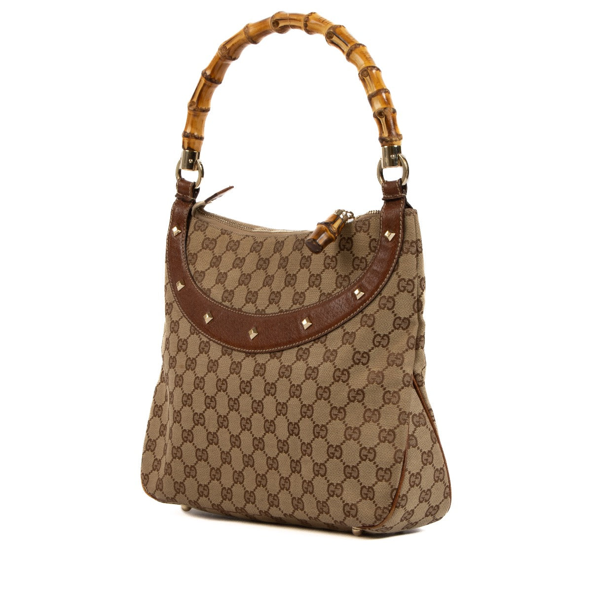 Shop 100% authentic second-hand Gucci Bamboo Handle Monogram Shoulder Bag on Labellov.com