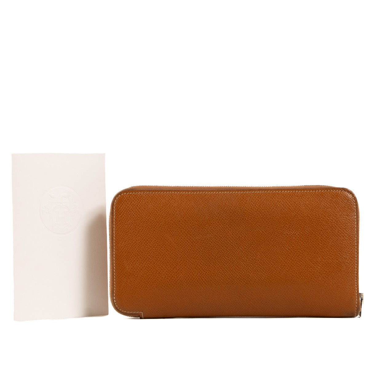 Shop 100% authentic second-hand Hermès Silk'In Classique Cognac Veau Epsom Wallet on Labellov.com