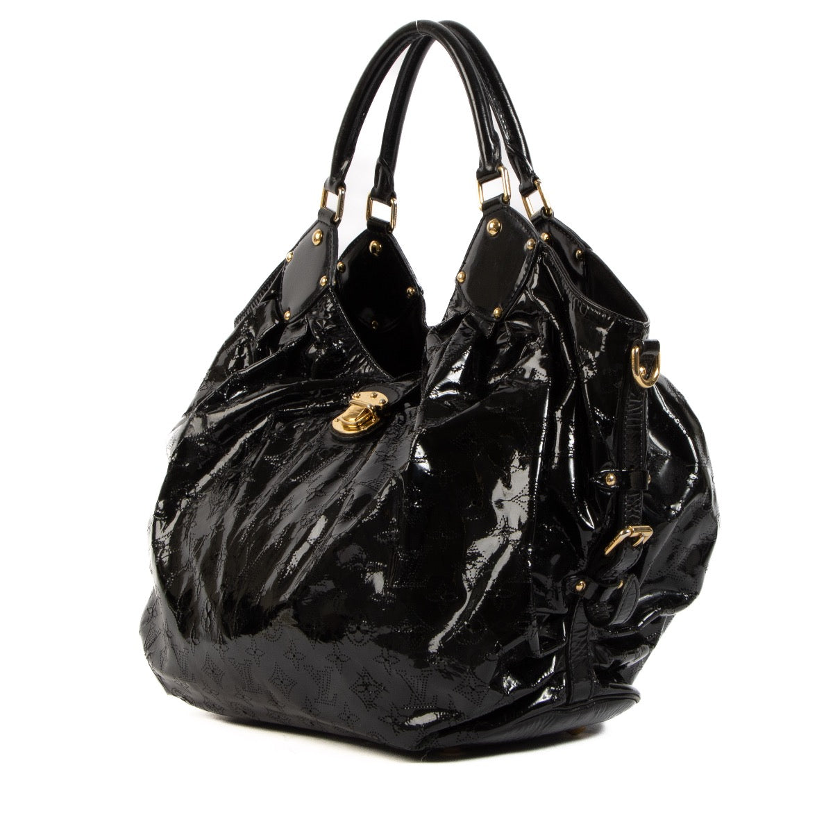 Shop 100% authentic second-hand The Louis Vuitton Black Mahina Surya XL Hobo Bag on Labellov.com