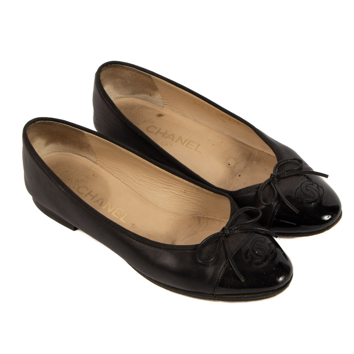 Chanel Black Ballerina Flats - size 37
