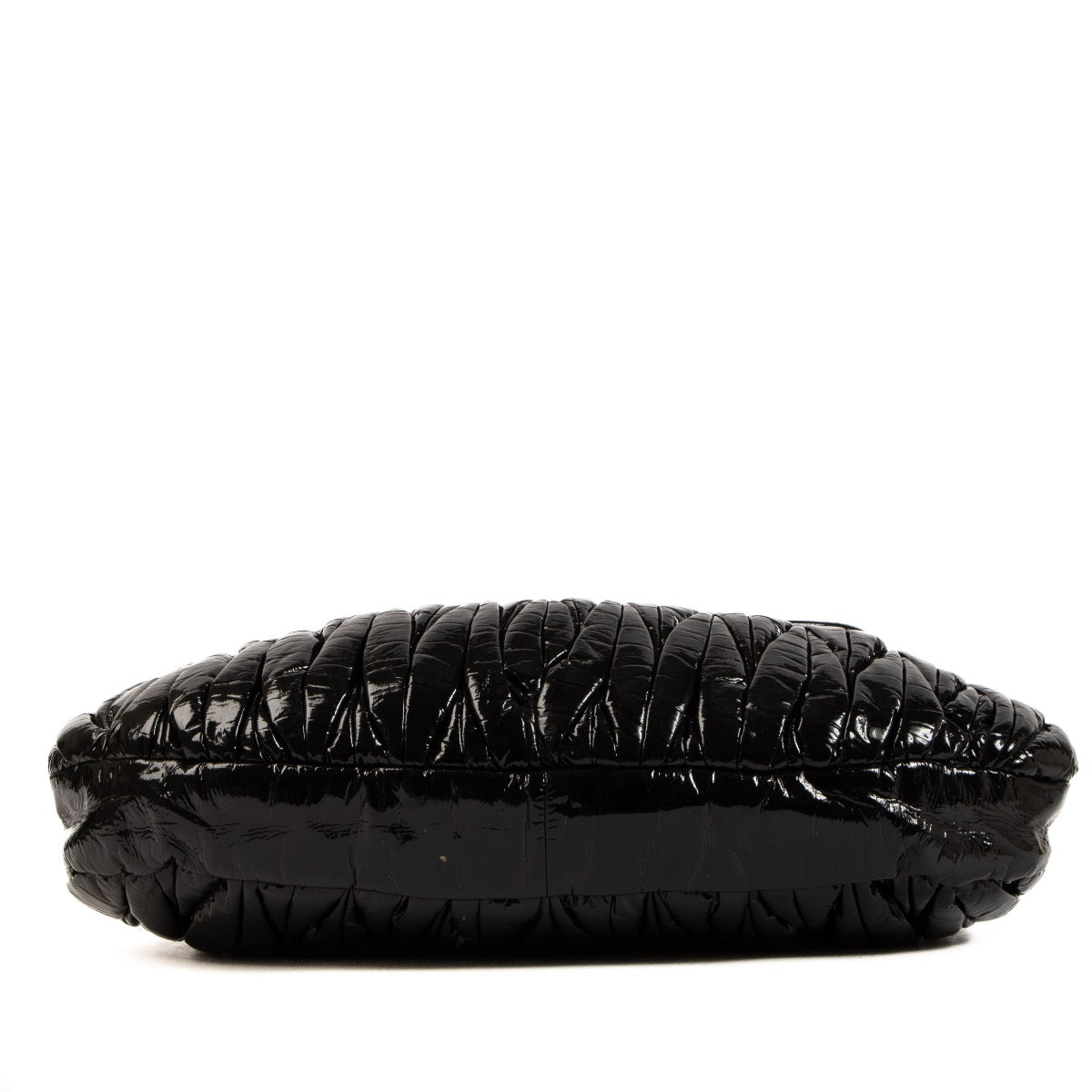 Shop 100% authentic second-hand Miu Miu Black Patent Coffer Two Way Shoulder Bag on Labellov.com