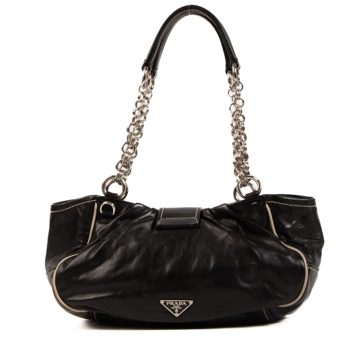 Shop 100% authentic second-hand Prada Black Buckle Shoulder Bag on Labellov.com
